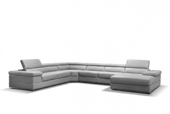 Canapé en cuir Canapé Canapé d'angle Suite d'angle Design Moderne 1530B
