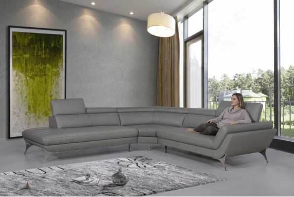 Canapé en cuir Canapé Canapé d'angle Canapé d'angle Suite de coins Design Canapé moderne 1541