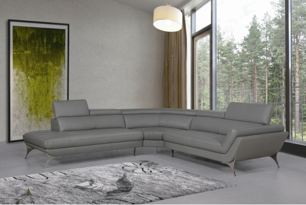 Canapé en cuir Canapé Canapé d'angle Canapé d'angle Suite de coins Design Canapé moderne 1541
