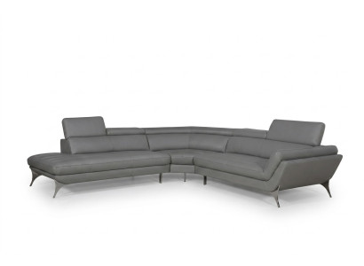 Canapé en cuir Canapé Canapé d'angle Canapé d'angle Suite de coins Design Canapé moderne 1541