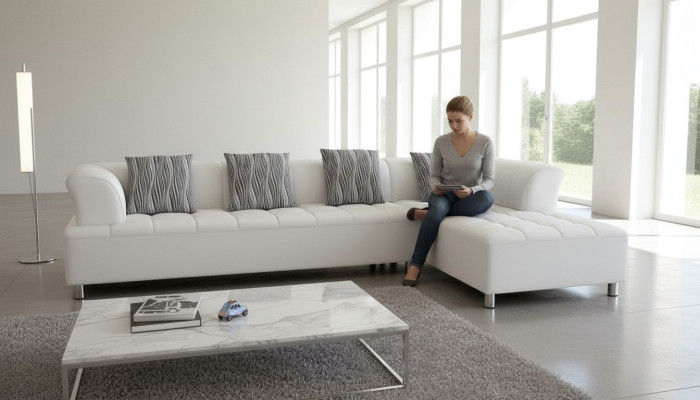 Design rembourrage Canapé Living paysage Canapé d'angle Rembourrage Siège Suite Canapé en forme de L
