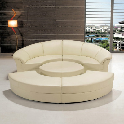 Canapé XXL rembourré en forme de demi-cercle Canapé en cuir Canapé d'angle Siège en forme de suite