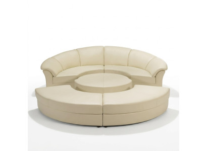 Canapé XXL rembourré en forme de demi-cercle Canapé en cuir Canapé d'angle Siège en forme de suite