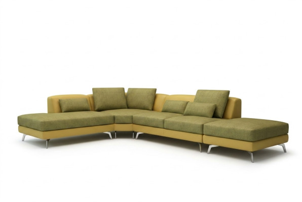 Canapé en cuir Canapé Canapé d'angle Suite de coin Design Canapé moderne 5111