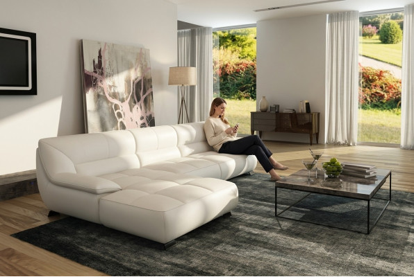 Canapé en cuir Canapé Coin canapé Moderne design Moderne Sofa
