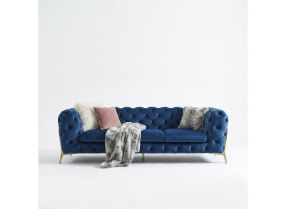 Canapé Chesterfield en velours Ensemble de canapés XXL Grand canapé