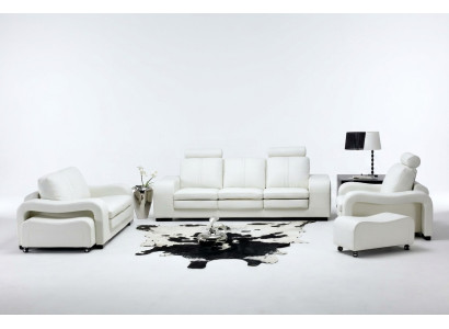 Canapé en cuir Canapé Canapé paysage vivant 3 + 2 + 1 Fauteuil Suite Design Moderne Canapé A1112