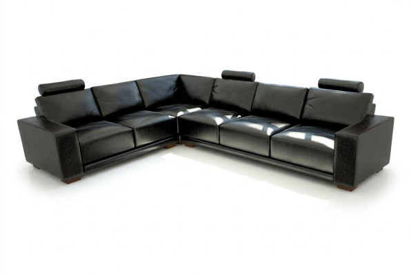 Canapé en cuir Canapé Paysage vivant Canapé d'angle Suite d'angle Design Canapé moderne A1121B