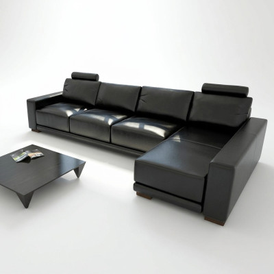 Canapé en cuir Canapé Mobilier de salon Canapé d'angle Suite d'angle Design Canapé moderne A1121C