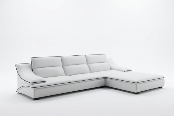 Canapé en cuir Canapé Living Paysage du coin Canapé d'angle Suite d'angle Design Sofa Moderne A1160C