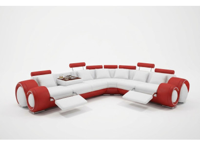 Canapé en cuir Canapé Canapé en coin Canapé d'angle Suite d'angle Design Canapé moderne A1163
