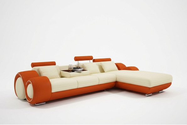 Canapé en cuir Canapé Canapé d'angle Canapé d'angle Suite d'angle Design Moderne Canapé A1163E