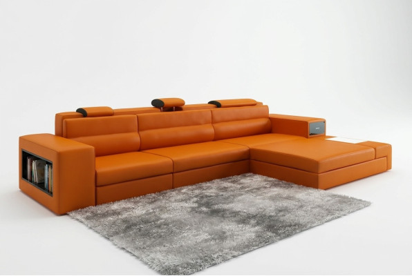 Canapé en cuir Canapé Canapé d'angle Canapé d'angle Suite d'angle Design Canapé moderne B2006B