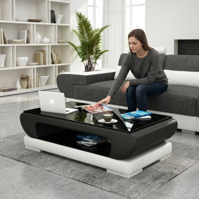 Table basse Table basse Tables à café Table en verre Table de designer Table d'appoint CT9002