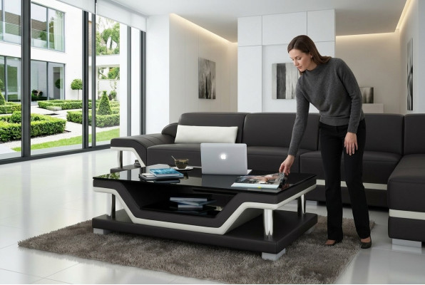 Table basse en verre Table basse Tables basses Table en verre Table de designer Table d'appoint CT9003