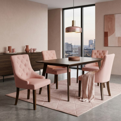 4x Fauteuil Club Chesterfield Lounge avec siège rembourré Chaises Fauteuils Suite Lehn