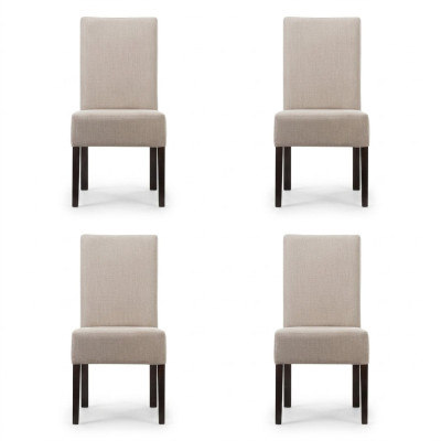 Ensemble de 4 chaises rembourrées pour salle d'attente pour cabinet d'avocat.
