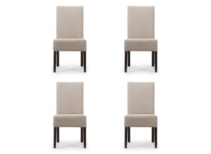 Ensemble de 4 chaises rembourrées pour salle d'attente pour cabinet d'avocat.