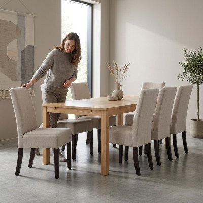Ensemble de 6 chaises avec siège rembourré pour salle d'attente, cabinet d'avocats, pratique, salon, club.