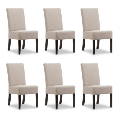 Ensemble de 6 chaises avec siège rembourré pour salle d'attente, cabinet d'avocats, pratique, salon, club.