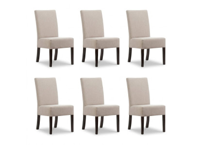 Ensemble de 6 chaises avec siège rembourré pour salle d'attente, cabinet d'avocats, pratique, salon, club.