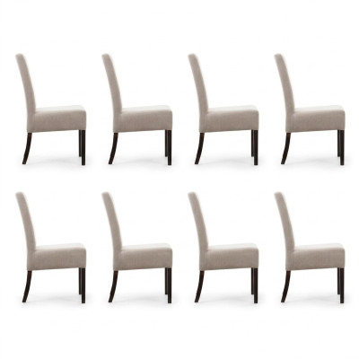 8x Ensemble de chaises de siège rembourrées pour salle d'attente de cabinet d'avocats.