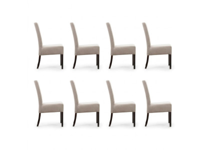 8x Ensemble de chaises de siège rembourrées pour salle d'attente de cabinet d'avocats.