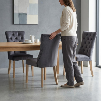 6x Chaises Fauteuil Tapisserie Design Ensemble Chesterfield Fauteuil Complet
