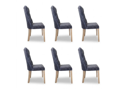 6x Chaises Fauteuil Tapisserie Design Ensemble Chesterfield Fauteuil Complet