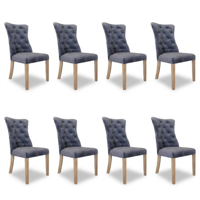 8x Chaises Fauteuil Rembourrage Design Chesterfield Ensemble Fauteuil Complet