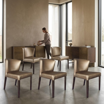 6x Chaises Chaise Rembourrage Design Lehn Suite Fauteuil Complet Ensemble Moderne