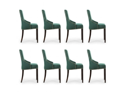 8x Chaises de siège rembourrées de design - Voir la suite de fauteuils, d'accoudoir et de club de salon.