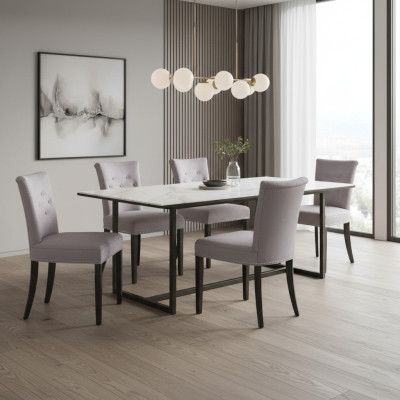 4x Chaises rembourrées de design Ensemble de canapé fauteuil Club moderne