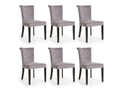 6x Chaises de siège rembourrées de design Chaise Voir Suite Fauteuil de salon Club Inclinable