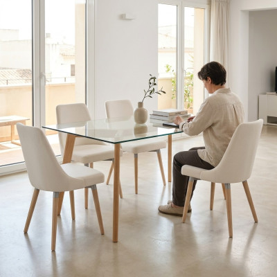 4x Sièges tapissés design Chaises Chaise Voir Suite Lounge Fauteuil Club Ensemble