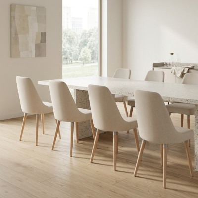8x Chaises de siège rembourrées design Voir ensemble de chaises de fauteuil de salon de club