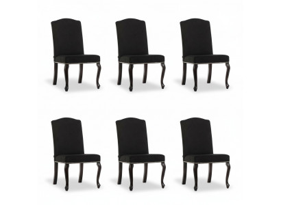6x Ensemble de chaises rembourrées design, chaises de la suite, siège textile, ensemble complet