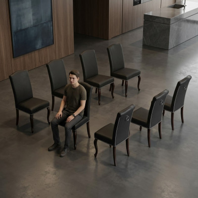 8x chaises Chesterfield Chaise tapisserie fauteuil design de chaise siège suite club neuf