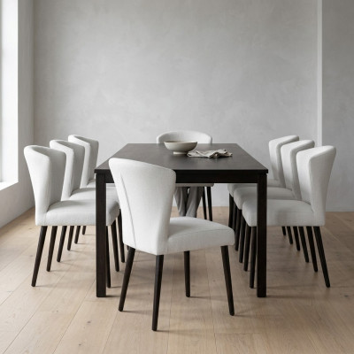 8x Fauteuil de design Lounge Club Fauteuil Rembourré Suite de Chaises de Salon Lehn nouvel