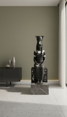 Statue de pharaon égyptien Sculpture Figures Sculptures Décoration Figure décorative 123cm