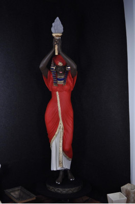 Lampe sur pied sculpture figurine lampes luminaire Égypte statue chiffres sculptures décoration