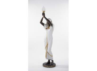 Lampe sur pied sculpture figurine lampes luminaire Égypte statue chiffres sculptures décoration
