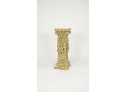 Conception colonne sculptures cupides figures décoration support décoratif statuette fleurs base