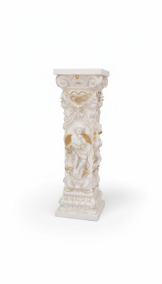Conception de colonne avec Amorette 100 cm figures colonne base fleurs se tiennent statue nouveau