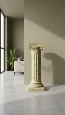 Colonne Méduse Colonnes romaines Sculpture en marbre  Figure Décoration Stand 1639