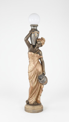 Lampe de plancher Lampe Luminaire Statue Figure Sculptures Sculpture Statues Stanlampe nouveau