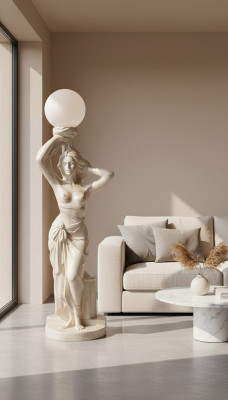 Style de lampe de sol de style antique, lampe de sol, luminaire, figurine de lampe, sculpture, design des lumières