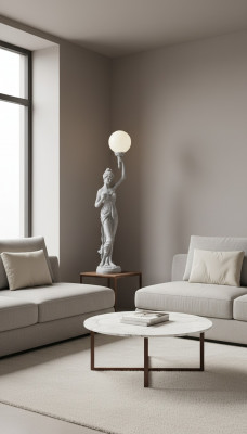 Lustre sur pied en design XXL, lampe sur pied, sculpture, figure, statue de 153cm