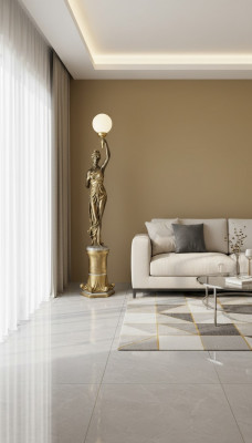 Luminaire sur pied design XXL Lampe sur pied Lampe Sculpture Statue Figure 227cm.