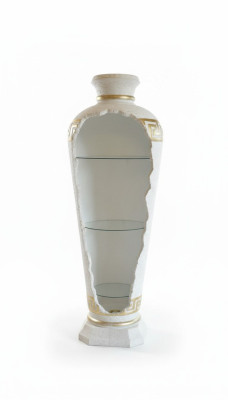 xxl Vitrine de style antique Medusa Vase de sol Bar Armoire Colonne 153cm neuf